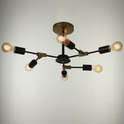Люстра 2427/6 E27 40 Вт черно-бронзовый 61×61×25.5 см BayerLux