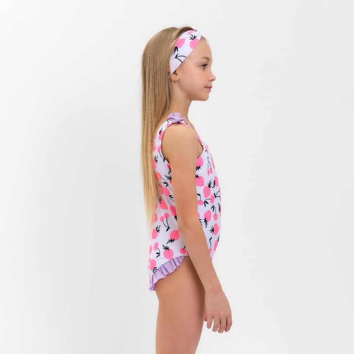 Купальник для девочки слитный MINAKU с повязкой, рост 110-116 см