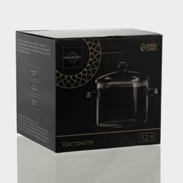 Кастрюля Magistro «Лия», 1.2 л, d=14 см, с крышкой, жаропрочное стекло, прозрачная