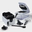 Овощерезка универсальная Magistro Vegan pro, 7 насадок, овощечистка, контейнер, чёрно-белая