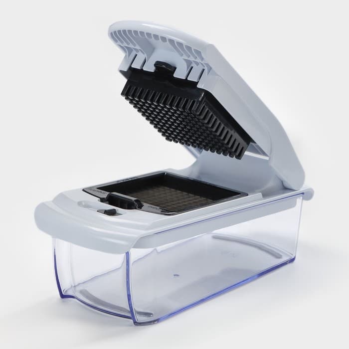 Овощерезка универсальная Magistro Vegan pro, 7 насадок, овощечистка, контейнер, чёрно-белая