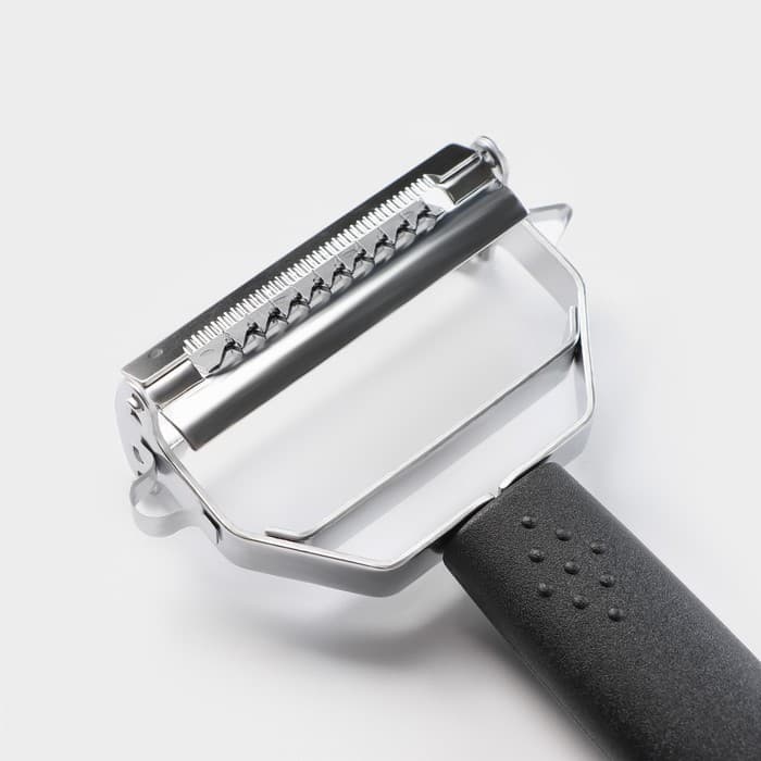 Овощерезка универсальная Magistro Vegan pro, 7 насадок, овощечистка, контейнер, чёрно-белая