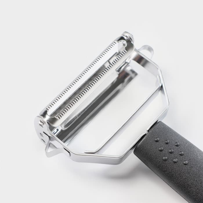 Овощерезка универсальная Magistro Vegan pro, 7 насадок, овощечистка, контейнер, чёрно-белая