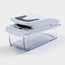 Овощерезка универсальная Magistro Vegan pro, 7 насадок, овощечистка, контейнер, чёрно-белая