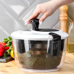 Центрифуга для сушки зелени Magistro Vegan pro, 5 л, пластик, чёрная, белая