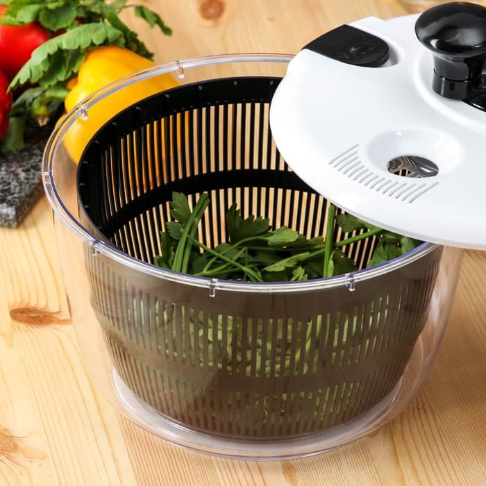 Центрифуга для сушки зелени Magistro Vegan pro, 5 л, пластик, чёрная, белая