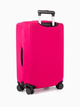 Чехол на чемодан на колёсах, 24" (M), однотонный, розовый