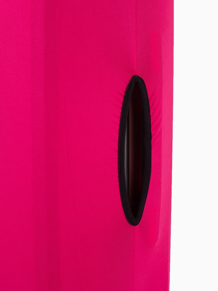 Чехол на чемодан на колёсах, 24" (M), однотонный, розовый