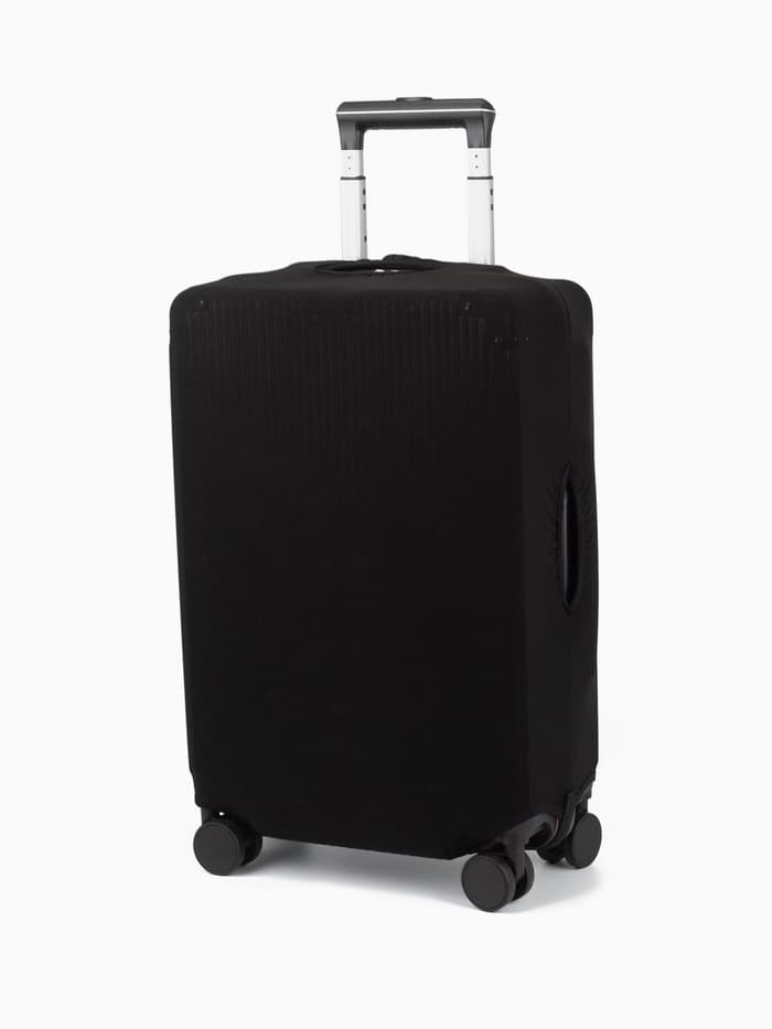 Чехол на чемодан на колёсах, 20" (S), однотонный, чёрный