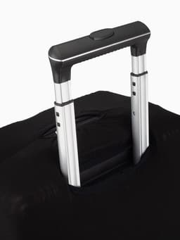 Чехол на чемодан на колёсах, 20" (S), однотонный, чёрный