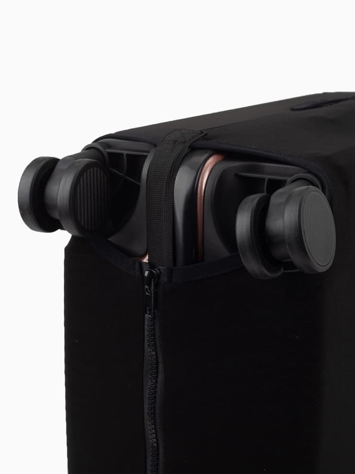 Чехол на чемодан на колёсах, 20" (S), однотонный, чёрный