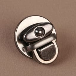 Застёжка для сумки, 2.5×2.5 см, цвет чёрный никель