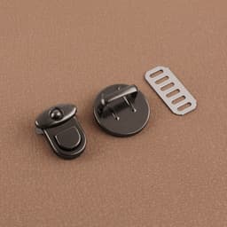 Застёжка для сумки, 2.5×2.5 см, цвет чёрный никель