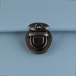 Застёжка для сумки, 2.5×2.5 см, цвет чёрный никель