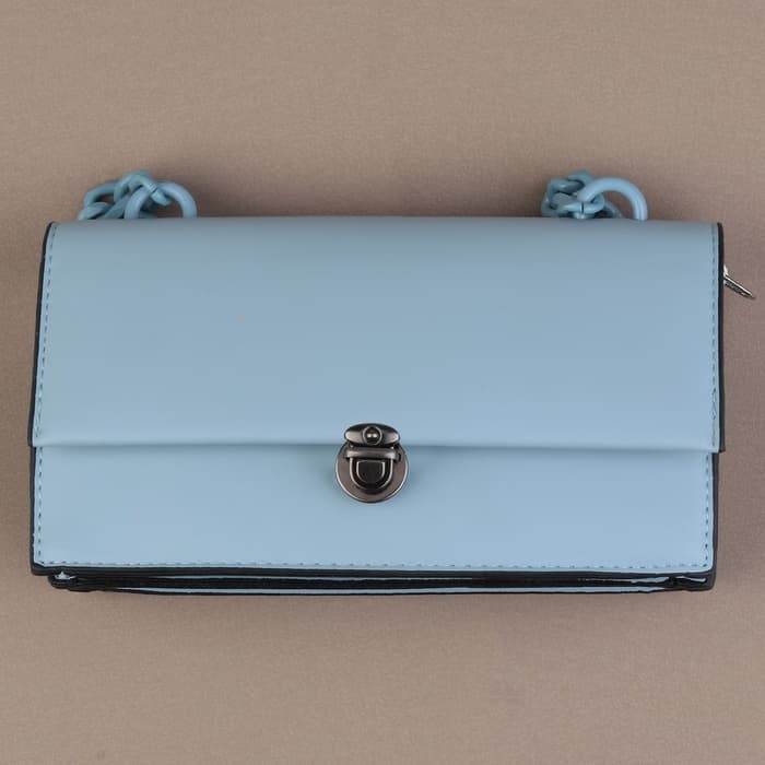 Застёжка для сумки, 2.5×2.5 см, цвет чёрный никель