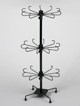 Вертушка, 3 яруса по 10 крючков, 27×65 см, чёрная