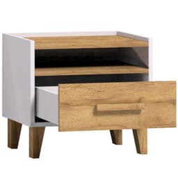 Тумба прикроватная «Айрис 41», 486×358×445 мм, цвет белый/дуб золотистый