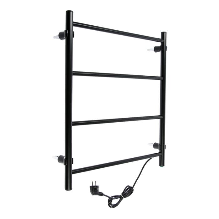 Полотенцесушитель электрический ТЕРА «Электра», 500×600 мм, 4 перекладины, черный