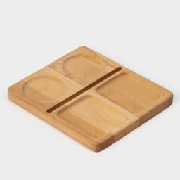 Менажница Adelica, 20×18×1.8 см, 4 ячейки, пропитано маслом, дерево берёза