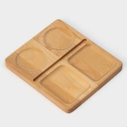 Менажница Adelica, 20×18×1.8 см, 4 ячейки, пропитано маслом, дерево берёза