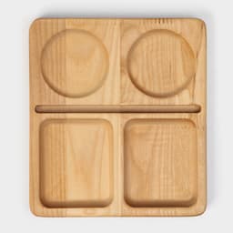 Менажница Adelica, 20×18×1.8 см, 4 ячейки, пропитано маслом, дерево берёза