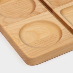 Менажница Adelica, 20×18×1.8 см, 4 ячейки, пропитано маслом, дерево берёза