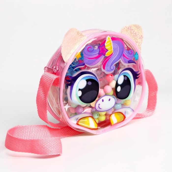 Переводные татуировки детские с прядями, стразами, в сумочке