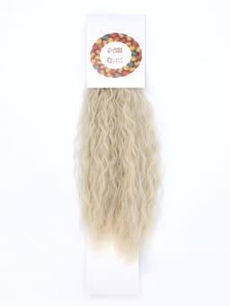 Хвост накладной, волнистый волос, на резинке, 60 см, 100 г, холодный блонд(#SHT88 В)