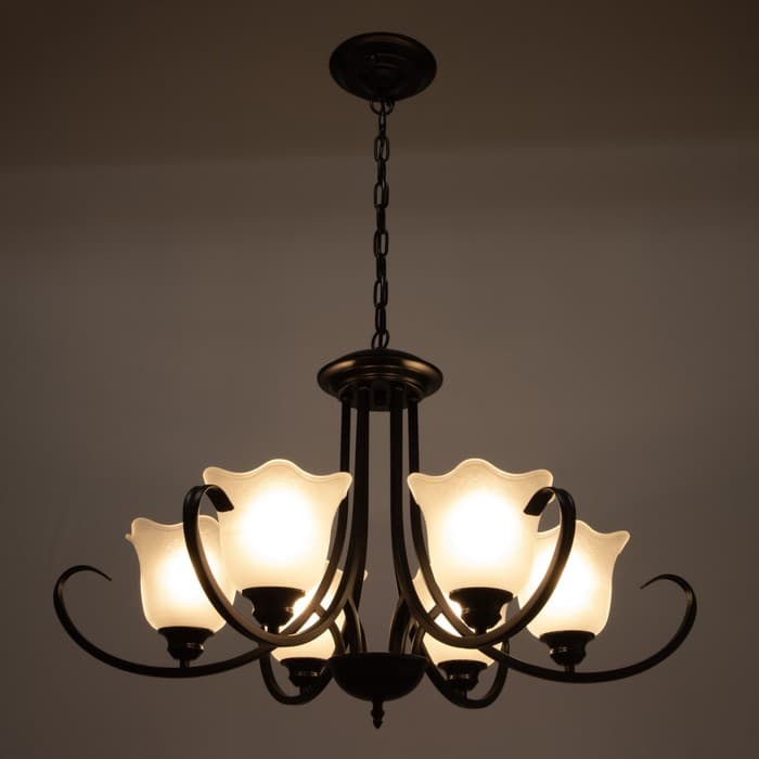 Люстра 2716/6 E27 40 Вт черный 80×80×55-85 см BayerLux