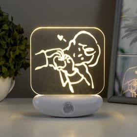 Ночник «Любовь» LED 3 Вт USB АКБ белый 12×14.5 см RISALUX