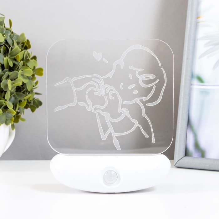 Ночник «Любовь» LED 3 Вт USB АКБ белый 12×14.5 см RISALUX