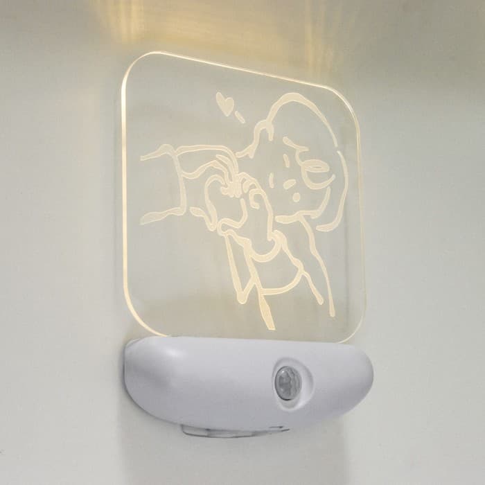 Ночник «Любовь» LED 3 Вт USB АКБ белый 12×14.5 см RISALUX