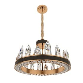 Люстра «Кристалл» LED 50 Вт 3000К черно-золотой 50×50×35-155 см BayerLux