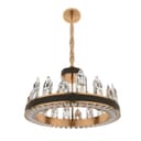 Люстра «Кристалл» LED 50 Вт 3000К черно-золотой 50×50×35-155 см BayerLux