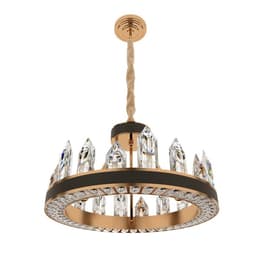 Люстра «Кристалл» LED 50 Вт 3000К черно-золотой 50×50×35-155 см BayerLux