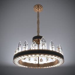 Люстра «Кристалл» LED 50 Вт 3000К черно-золотой 50×50×35-155 см BayerLux