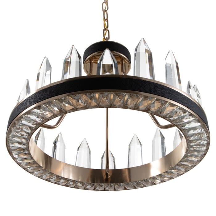 Люстра «Кристалл» LED 50 Вт 3000К черно-золотой 50×50×35-155 см BayerLux