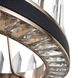 Люстра «Кристалл» LED 50 Вт 3000К черно-золотой 50×50×35-155 см BayerLux