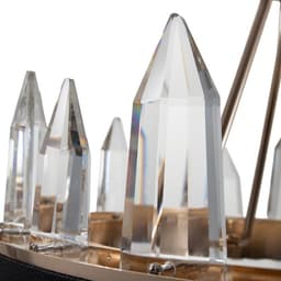 Люстра «Кристалл» LED 50 Вт 3000К черно-золотой 50×50×35-155 см BayerLux