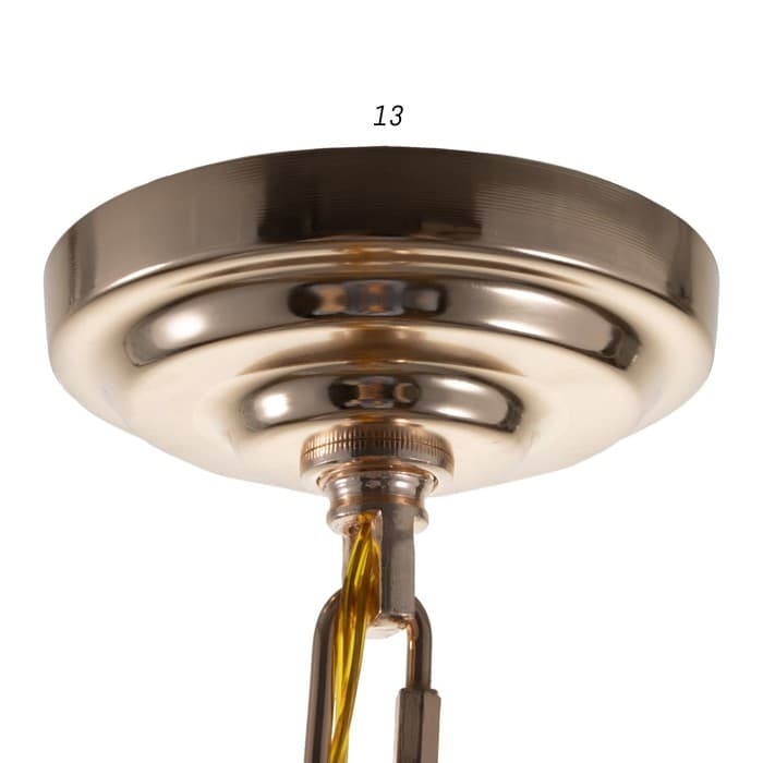 Люстра «Кристалл» LED 50 Вт 3000К черно-золотой 50×50×35-155 см BayerLux