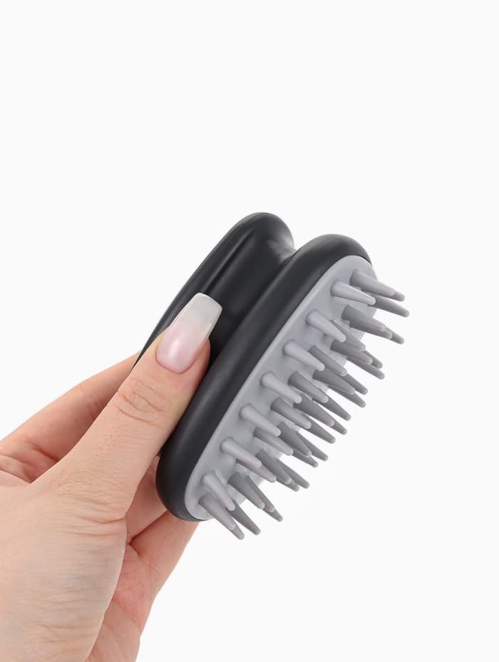 Щётка - массажёр для мытья головы, 10×6×6.2 см, в блистере, МИКС