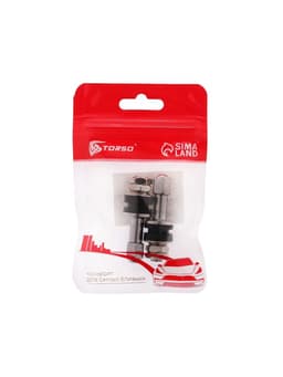 Вентиль для шин TORSO, VS-8, сборный, набор 2 шт.