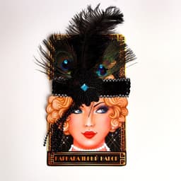 Повязка на голову с пером карнавальная, чёрная