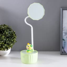 Лампа настольная «Мини лягушонок» LEd=3 режима 6.4 Вт USB салатовый 10×10×37.5 см RISALUX