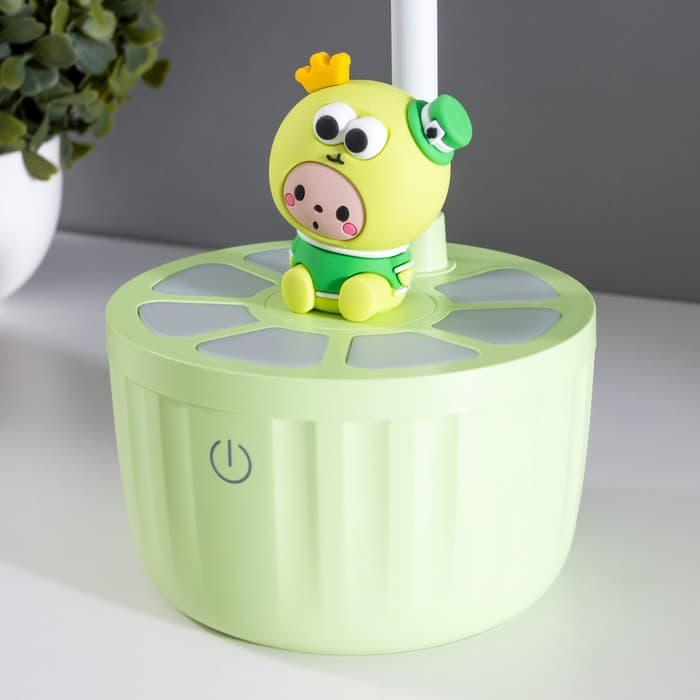 Лампа настольная «Мини лягушонок» LEd=3 режима 6.4 Вт USB салатовый 10×10×37.5 см RISALUX
