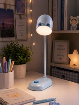Лампа настольная RISALUX «Мими», светодиодная, 3 Вт, диммер, USB, голубая, 8×12.5×32 см