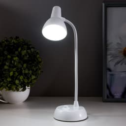 Лампа настольная «Моно» LED 1 режим 1 Вт 3AA белый 8×8×32 см