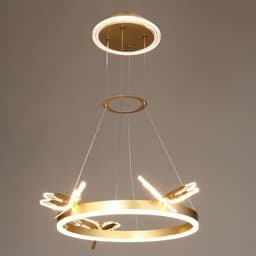 Люстра «Стрекоза»LED 48 Вт 3000-6000К золото 52×52×80 см BayerLux