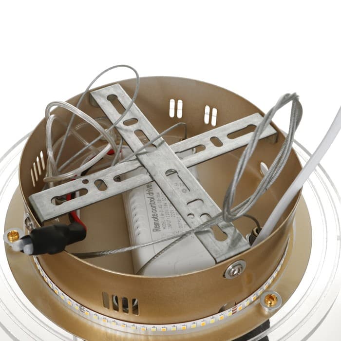 Люстра «Стрекоза»LED 48 Вт 3000-6000К золото 52×52×80 см BayerLux