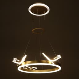 Люстра «Стрекоза»LED 48 Вт 3000-6000К золото 52×52×80 см BayerLux